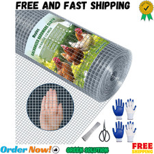 Hardware Cloth 1/2 Inch 16 in x 50 ft inch 16''  50', Silver 16in 50ft 