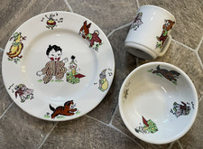3 Mayer China TOYLAND Childs Plate Bowl Cup RESTAURANT WARE Beaver Falls PA
