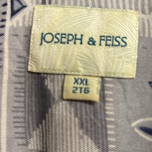 Joseph & Feiss Men's Hawaiian Short Sleeve Button Down Shirt 100% Silk Size XXL - Picture 2 of 14