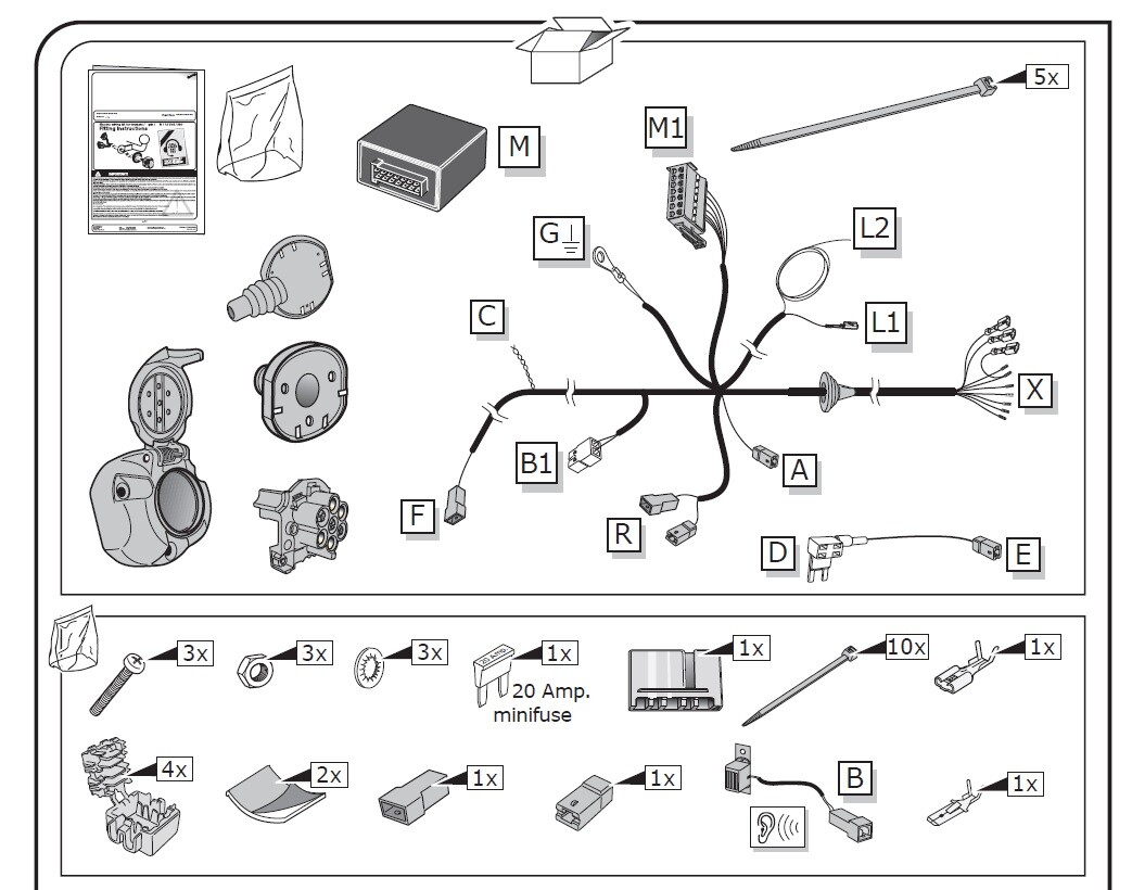 Jeep Renegade Tow Bar Wiring Feb 2015 > 2022 7 Pin DEDICATED Towing