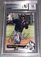 BAS BGS 10 Pristine Autograph Rc Fernando Tatis Jr Auto 2017 Draft Rookie Signed
