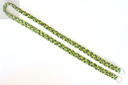 GREEN YELLOW CAMOUFLAGE PARACORD CAMERA 48" NECK STRAP DSLR SONY CANON NIKON FUJ - Picture 5 of 11