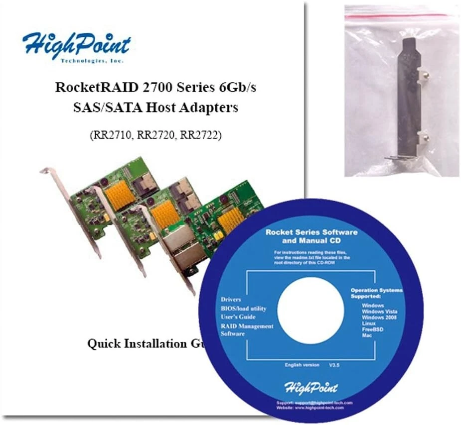 2722 SAS HighPoint RocketRAID 8Port External 6Gbs PCIe 20 x8 - Image 3 of 4