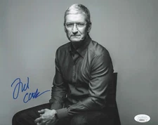 Tim Cook Signed 8x10 Photo w/ JSA LOA #XX83911 GRADED A 9! Apple CEO