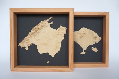 Custom 3D World Map Relief Wallart - 3D Terrain Map of any Place in the World