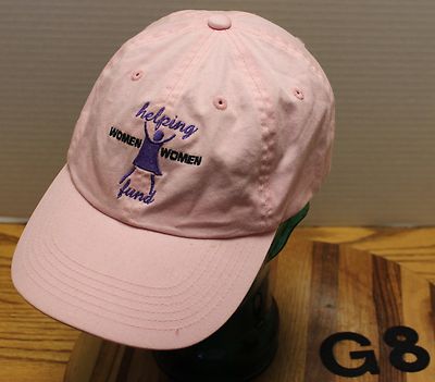 WOMEN HELPING WOMEN FUND HAT PINK ADJUSTABLE IN VERY GOOD