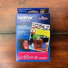 New Genuine Brother LC65HY Magenta Ink Cartridge DCP-375CW MFC-255CW MFC-5490CN