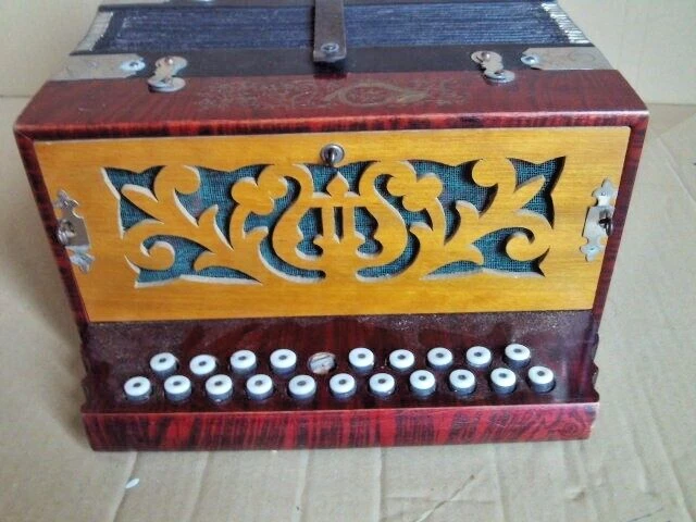 Ancien jouet musical accordéon stahltöm sport vintage boite d'origine collection - Photo 3/4