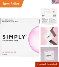 Naturally Sweetened Xylitol Bubble Gum - Sugar-Free & Aspartame-Free | 90 Pieces