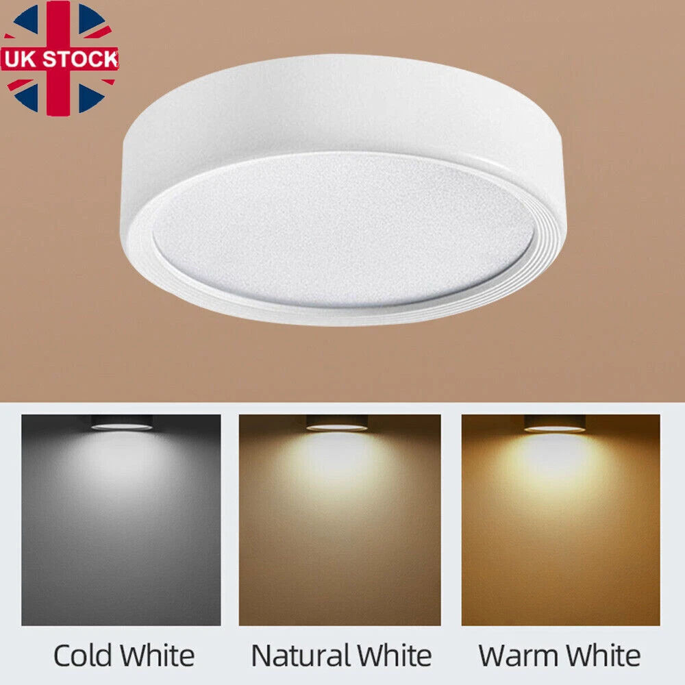 LED Ceiling Light Round Panel Down Lights Bathroom Kitchen Living Room Wall Lamp