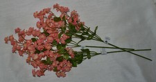 Silk Peach Cream Baby's Breath 3 Stem Artificial Flower Double Ruffle Gypsophila