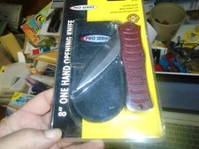 8" One Hand Opening Folding Knife Pro Series Red Handle  by KR Tools
