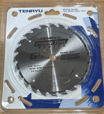 Tenryu PT-16524 6-1/2'' Carbide Tipped Circular Saw Blade Heavy Duty
