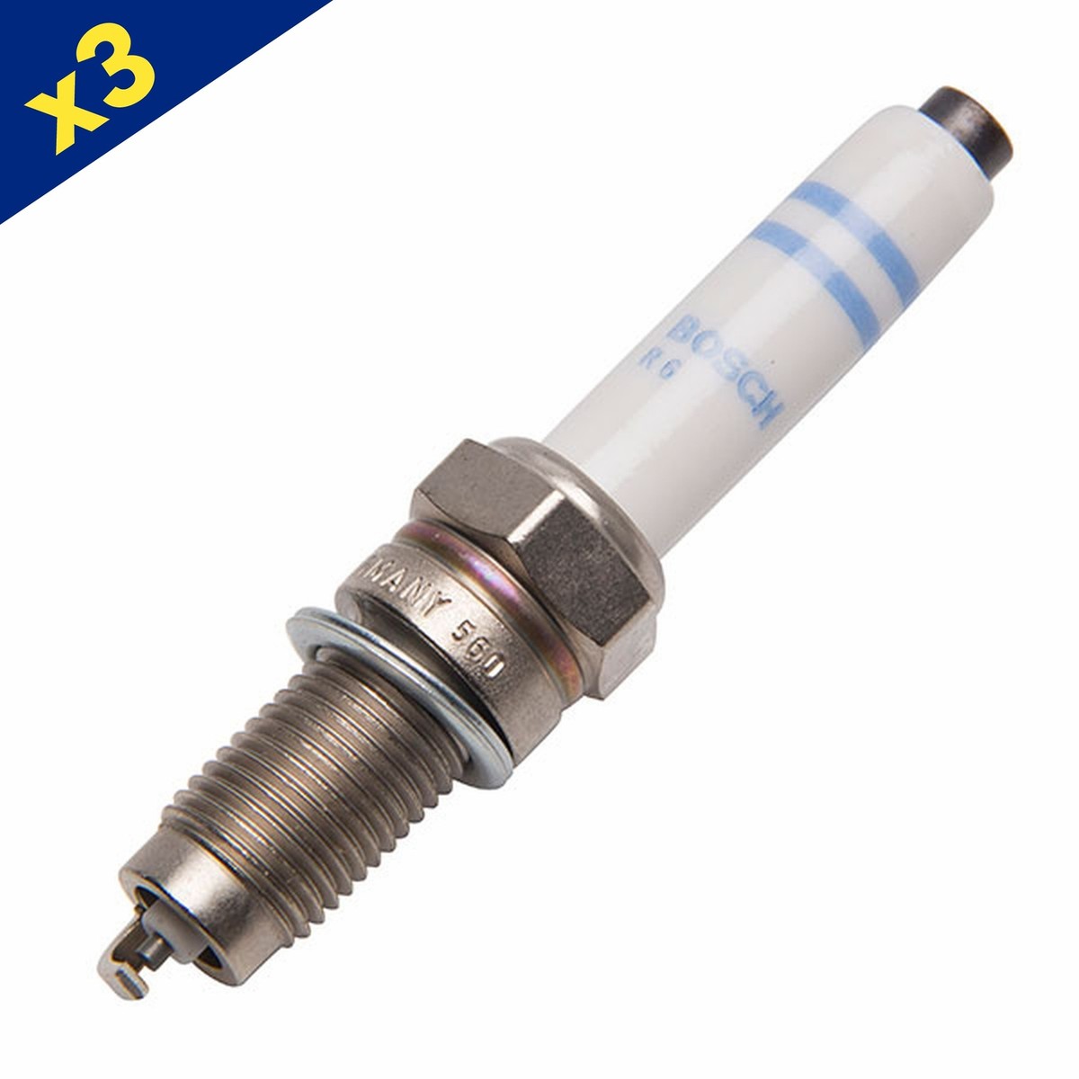 Bosch 0241 135 520 Nickel Spark Plugs x3 Y7LER02 Ignition