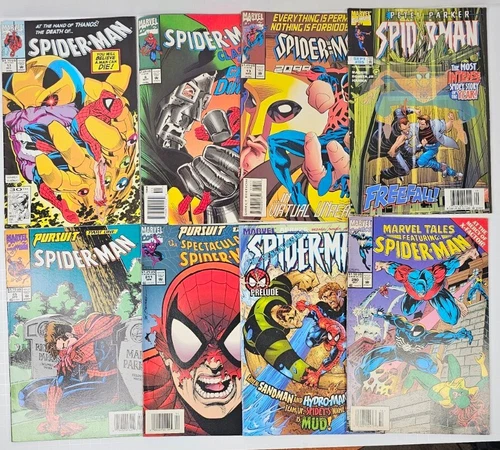 Lot of 8 - Marvel Spider-Man Comics Spectacular 210 211- Peter - L38