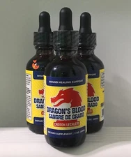 3 Sangre De Drago Liquid Tree Sap Drops Wound Scar Healing Pain Croton Lechleri 