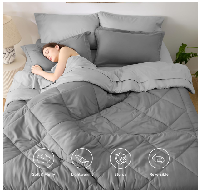 Queen Comforter Set 7 Pieces Thick Comforter Sheets Pillowcases Shams