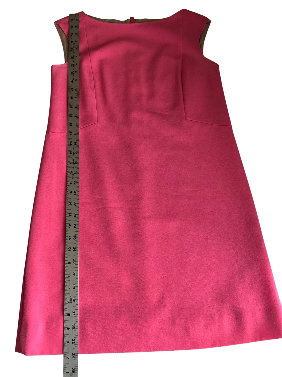 Abito tubino Kate Spade rosa senza maniche 100% lana taglia 4 *LEGGI