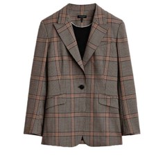 NWT Rag Bone Bianca Brown Plaid Blazer Jacket Coat Wool Blend Size 00 650