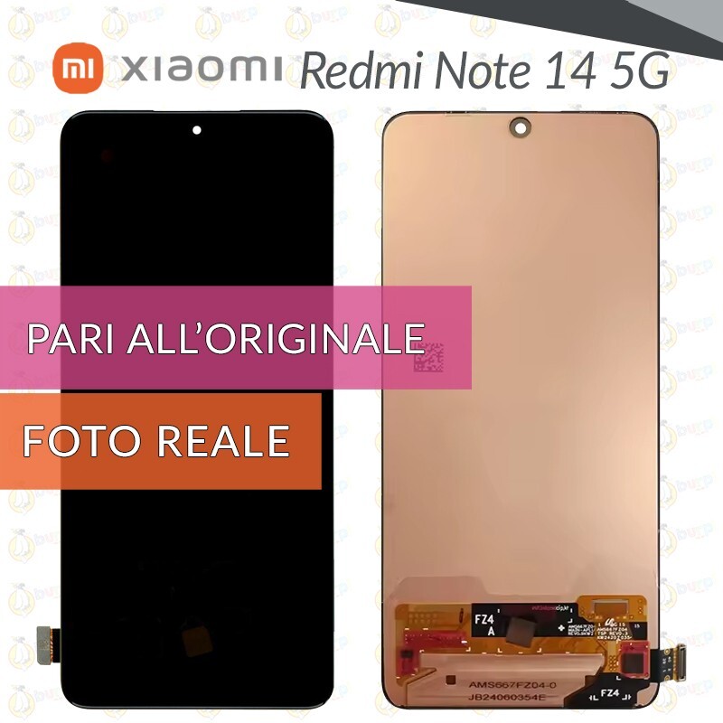DISPLAY XIAOMI REDMI NOTE 14 5G 24094RAD4G SCHERMO OLED VETRO PARI A ORIGINALE DISPLAY XIAOMI REDMI NOTE 14 5G 24094RAD4G SCHERMO OLED VETRO PARI A ORIGINALE