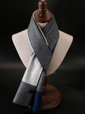 100 Mulberry Silk Brushed Nap Scarf Men Women Wrap Plaids Black Gray Gifts