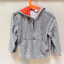 Tea Collection Toddler Hoodie Size 5 Gray Red 100 Cotton Patterned Jacket