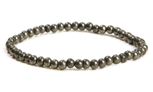 Bracelet Beads 4 Mm PYRITE Origin Peru