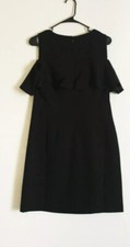 Roz & Ali Black dress Womens size 4 M Knee Length NWT cold shoulder Work Career