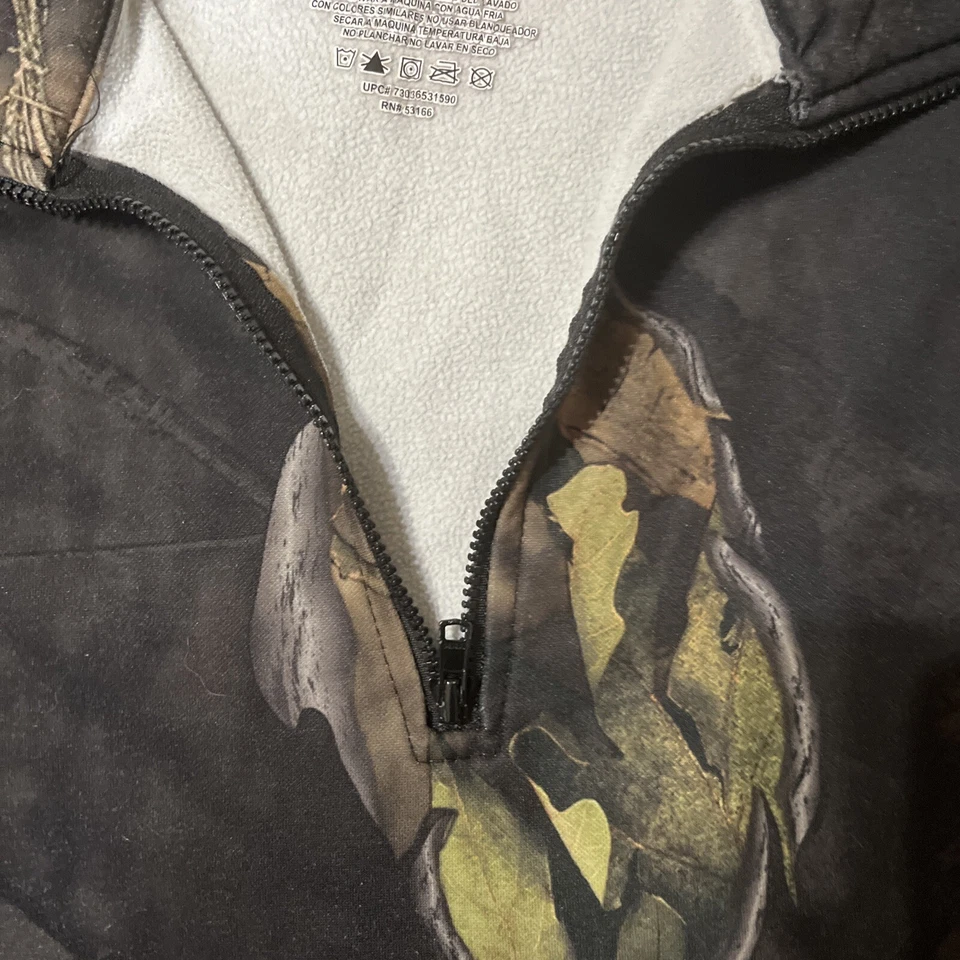 MOSSY OAK camo pullover, mens size 2XL Long Sleeves, 1/4 Zip EUC!!! - Image 4 of 4