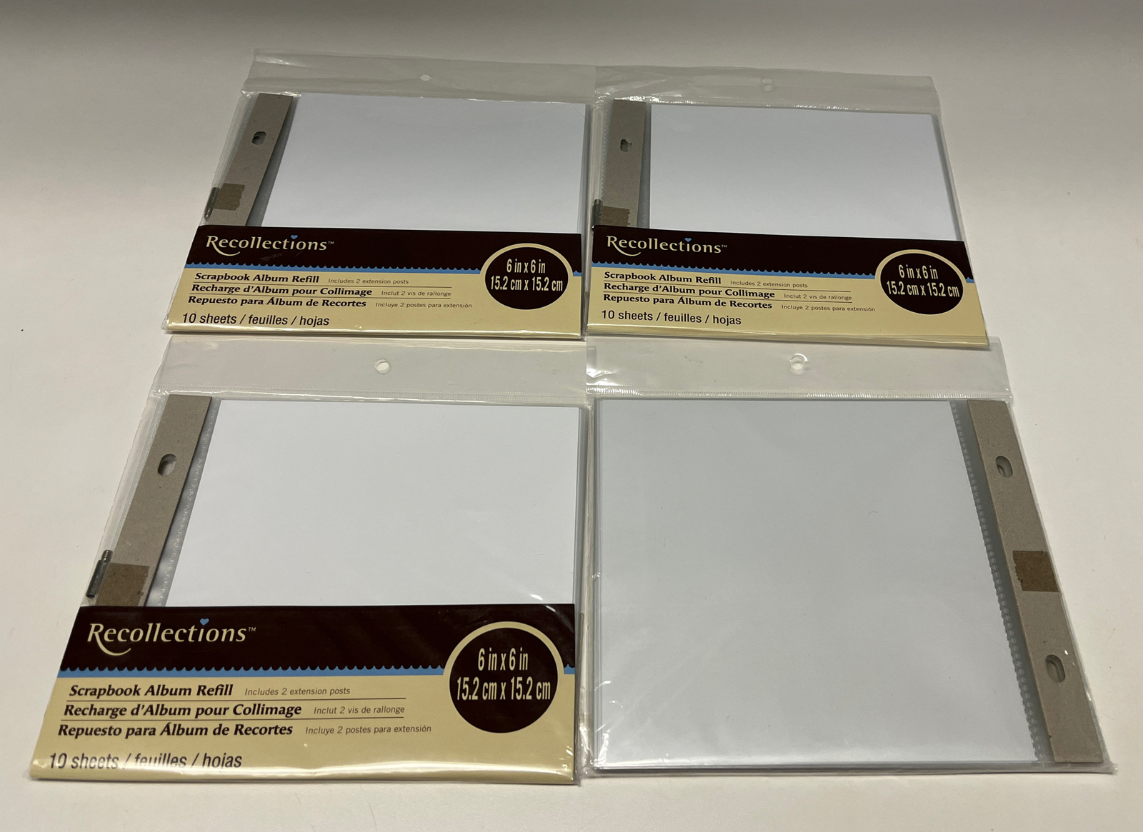 Recollections 6”x 6” Scrapbook Album Refill Pages Acid & Lignin Free