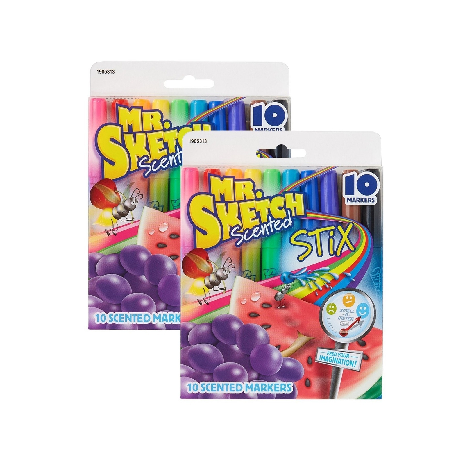 Mr. Sketch Scented Stix Watercolor Markers, Assorted Colors 2 Packs of 10