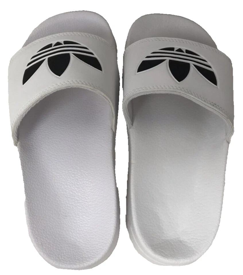 Adidas Youth Boy's Adilette Lite Slip On Comfort Slides Branco/Preto Tamanho: 5 108L - Imagem 4 de 4