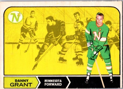  SPORT HOCKEY CARD 1968  OPC MINNESOTA NORTH STARS ROOKIE DANY GRANT NO318