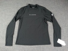 NEW NWT Billabong UVA UVB Size L Long Sleeve Black Rash Guard Top Women  s