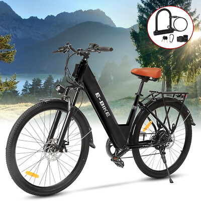 26'' Electric Bike Bicycle 750W Ebike 25Mph Commuter Tire Motor City EBike Adults