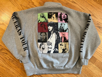 Taylor Swift Eras Tour 2023 Official 1/4 Quarter Zip Sweatshirt Small Authentic