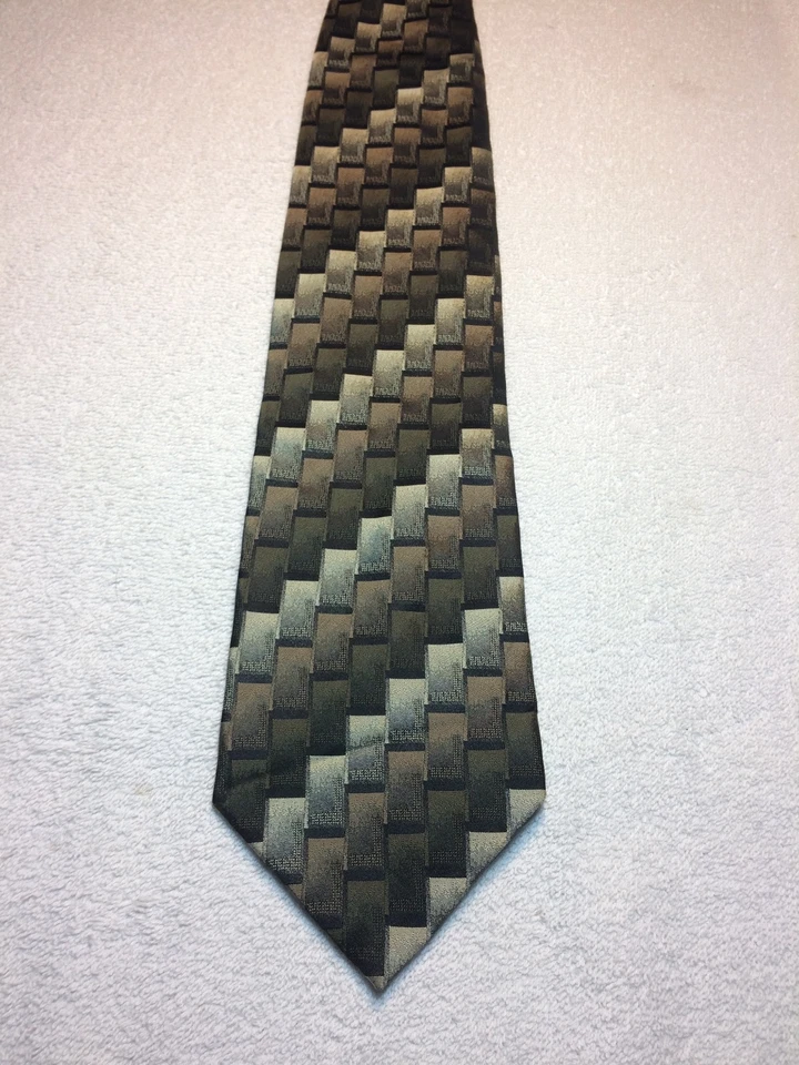 BERGAMO NEW YORK MENS TIE 4 X 60 DARK GREEN, BLACK, GRAY - Image 2 of 4