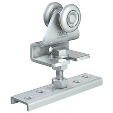 CARRELLO A 2 RUOTE IN ACCIAIO OMGE ART 22 PER PORTE SCORREVOLI Ø MM 24 (18667)