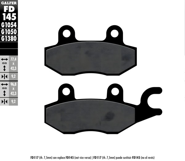 BremsbeläGe Set Galfer FD145G1054 & FD401G1054 Vorne & Hinten FüR Suzuki-image