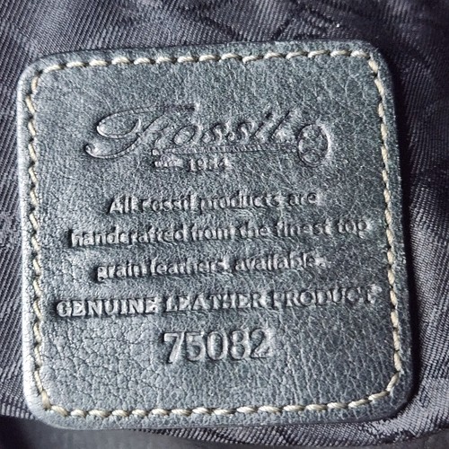 Vintage Fossil Black Leather Multi-Pocket Shoulder Bag Y2K Satchel Top Stitch, $59.85 - Photo 15
