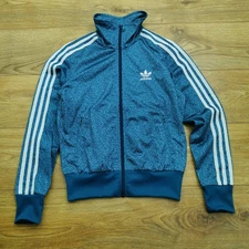 Adidas Track Jacket 10 UK Blue Firebird Beckenbauer SST Trefoil Originals Top