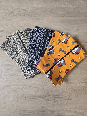  Handmade New Zip pouches For Eyeglasses Or Miscellaneous Storage/7 Total 