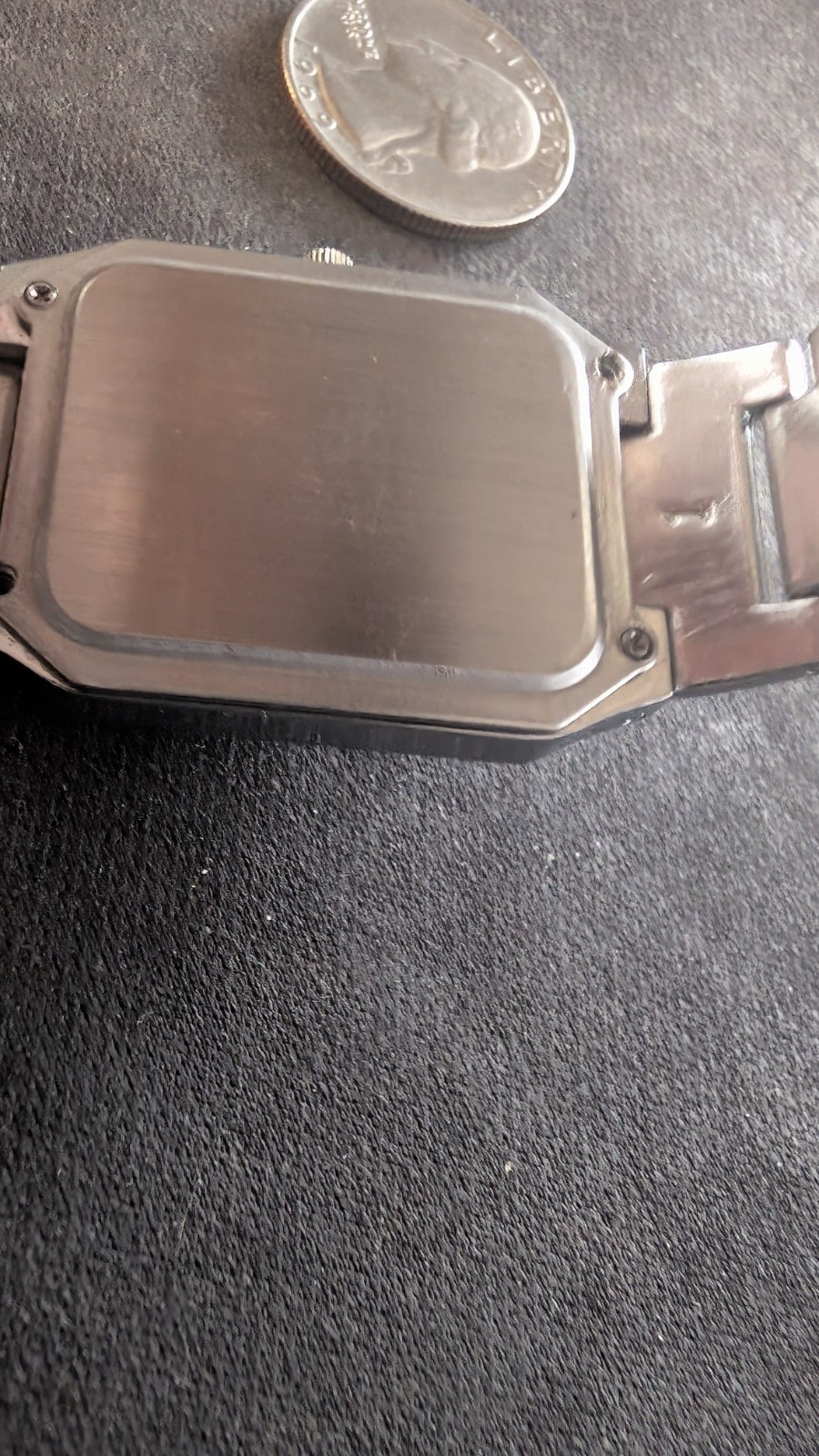 Geneva Quartz Rectangular Silver Tone Watch Cryst… - image 13