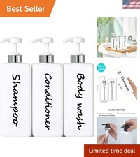 Refillable 21oz Shampoo and Conditioner Pump Bottles - Spa-Like Bathroom Style