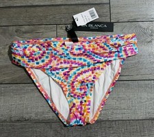 La Blanca Women's Banded Hipster Bikini Swimsuit Bottom Sz 8