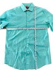 Kenneth Cole Reaction turquoise Mens Shirt Long Sleeve Slim Fit Size Small S