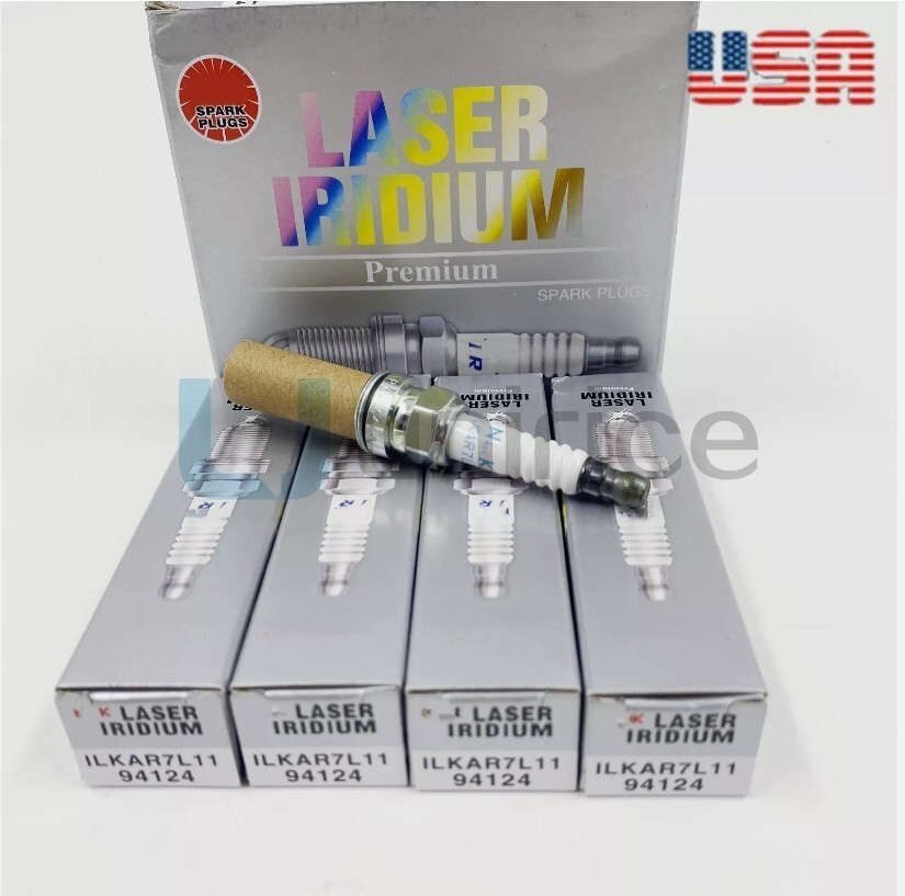 Set of 4 Laser Iridium Spark Plugs ILKAR7L11 For Mazda CX-5 2013-2015 NGK 94124