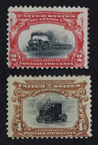 CKStamps: US Stamps Collection Scott#295 296 2c 4c Mint HR OG