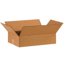 16 x 10 x 4 Corrugated Cardboard Boxes, Flat 16"L x 10"W x 4"H, Pack of 25 