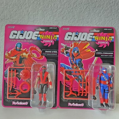 Super7 ReAction+ G.I.JOE Ninja Power Snake Eyes & Cobra Commander bundle